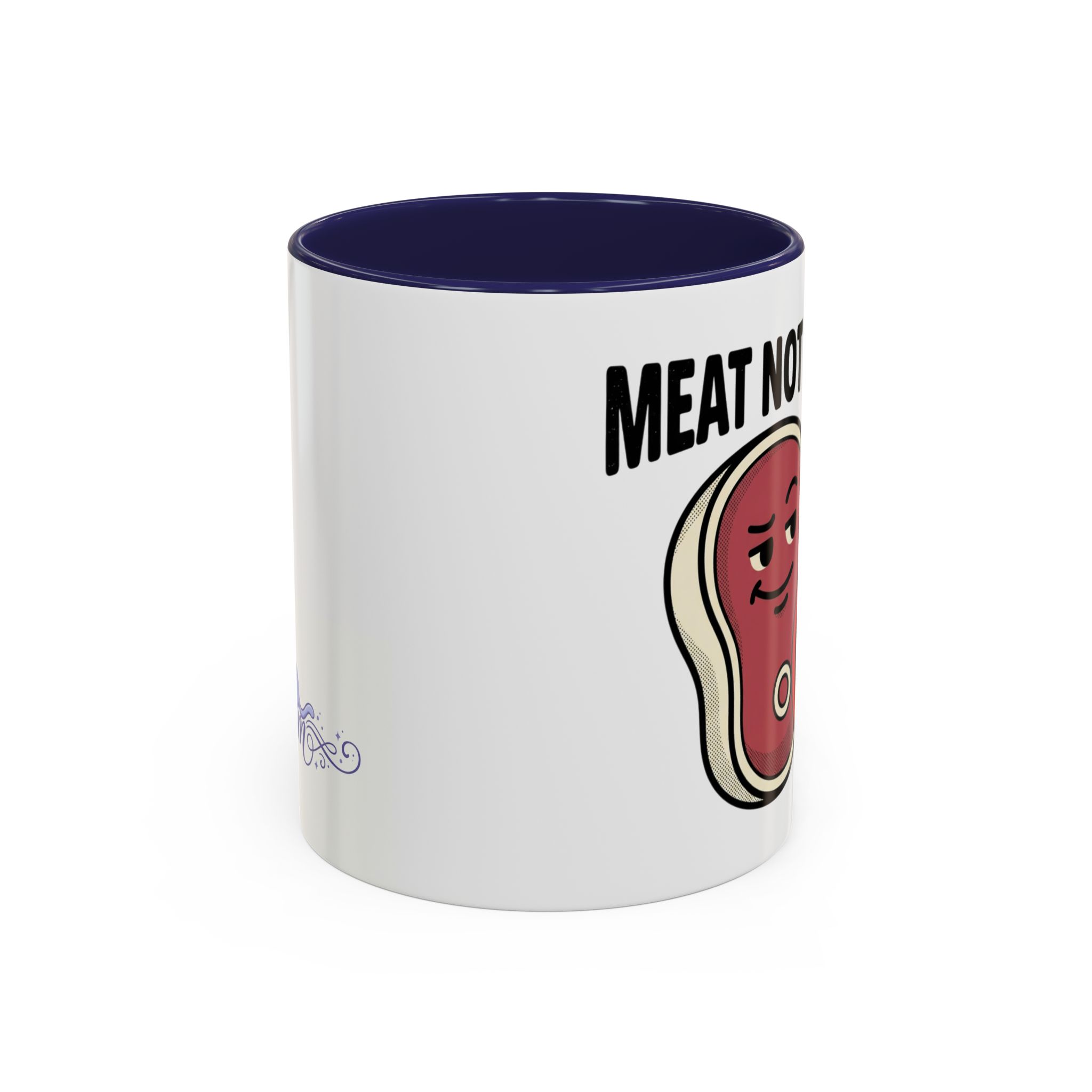Meat Not Wheat ub3remm Accent Coffee Mug - Image 5