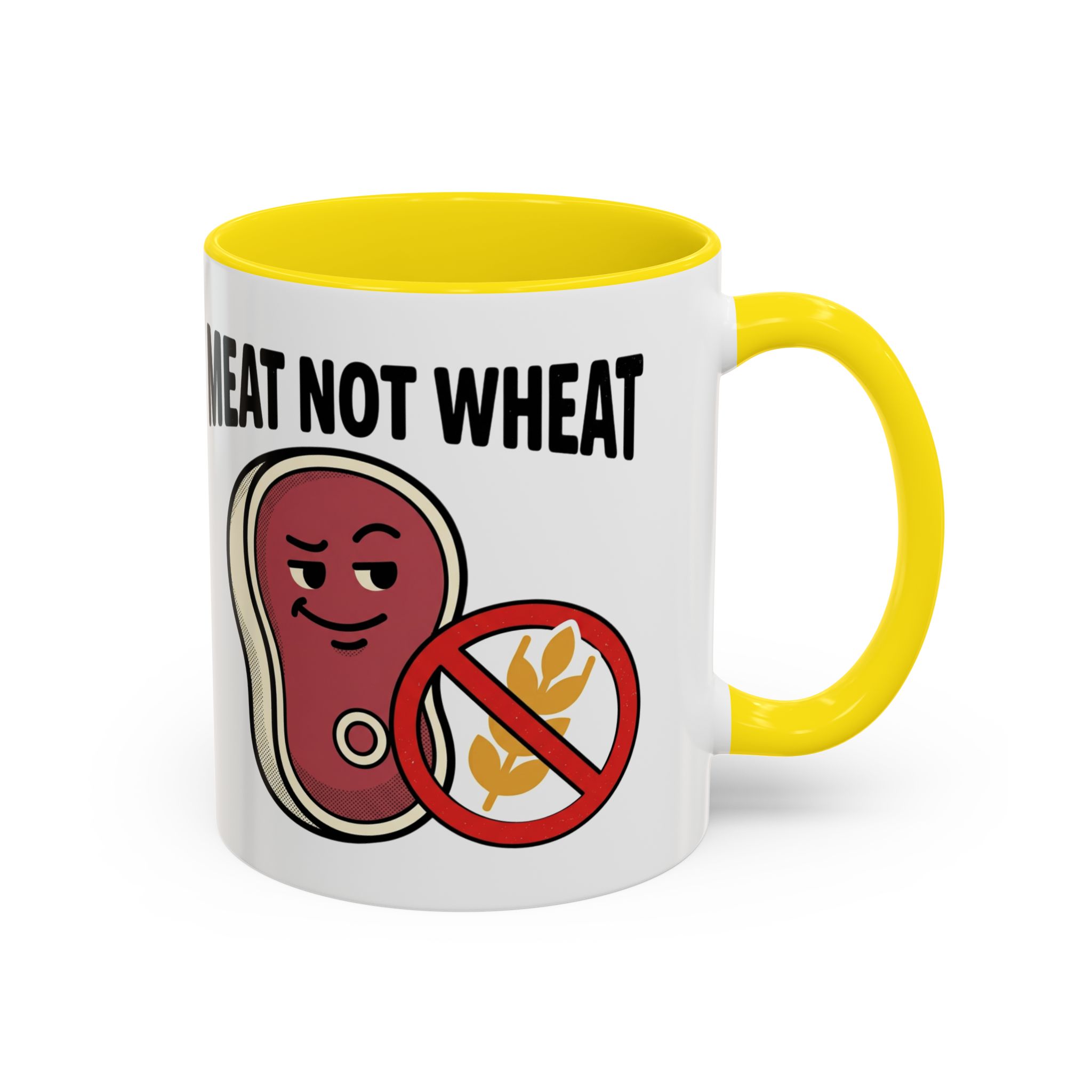 Meat Not Wheat ub3remm Accent Coffee Mug - Image 26