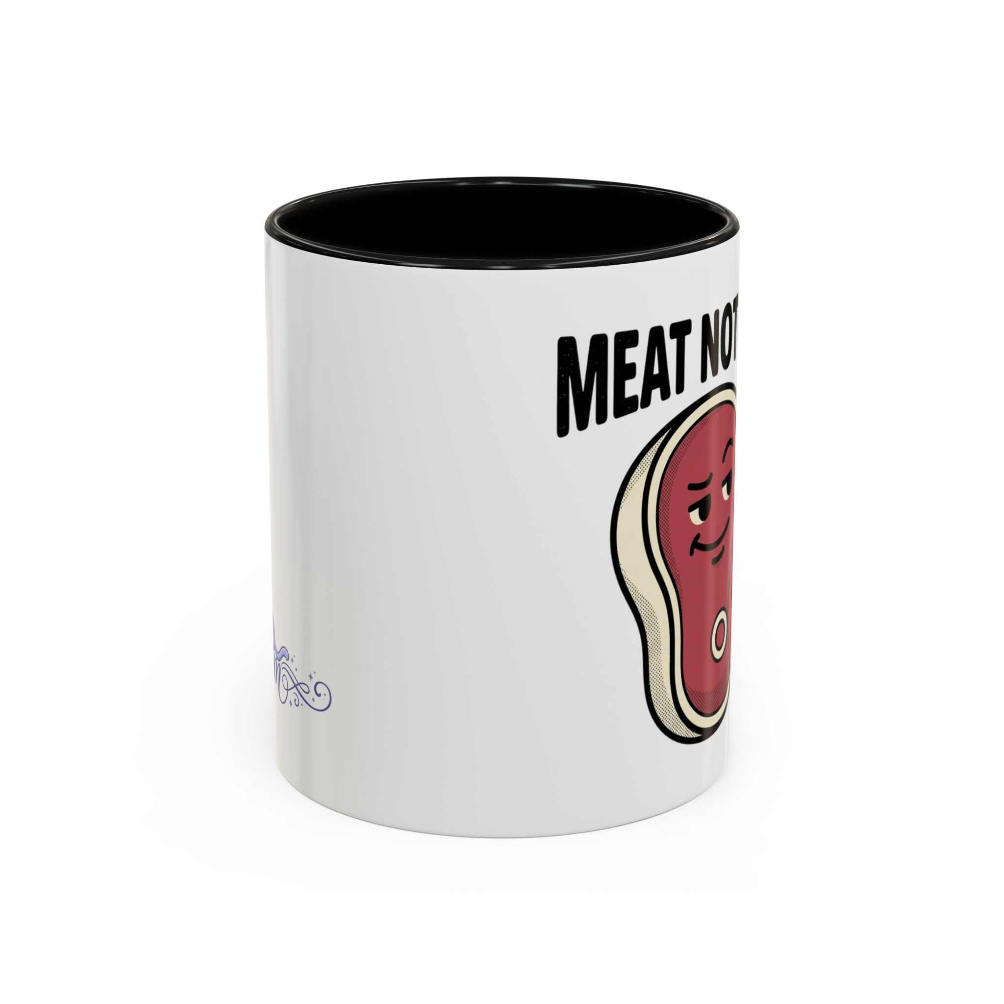 Meat Not Wheat ub3remm Accent Coffee Mug - Image 2