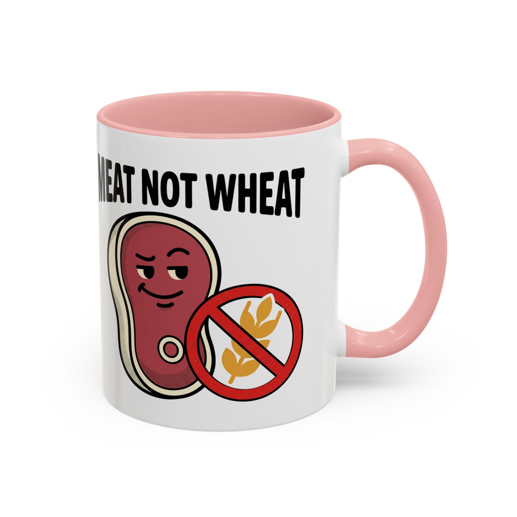 Meat Not Wheat ub3remm Accent Coffee Mug - Image 10