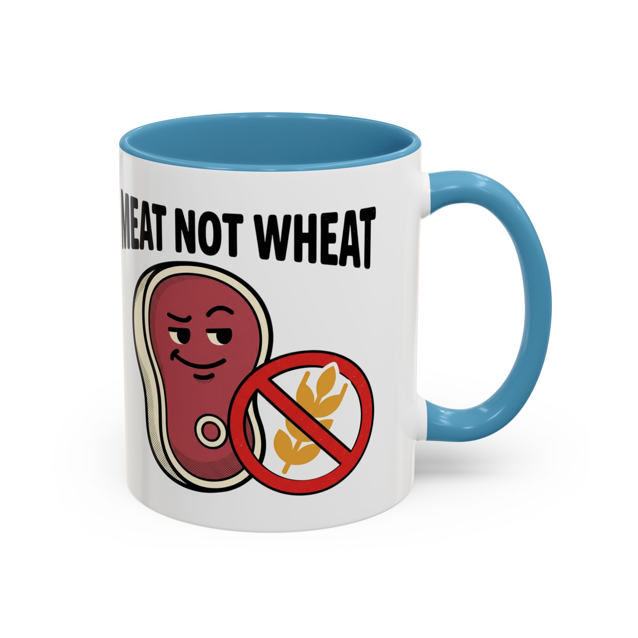 Meat Not Wheat ub3remm Accent Coffee Mug - Image 18
