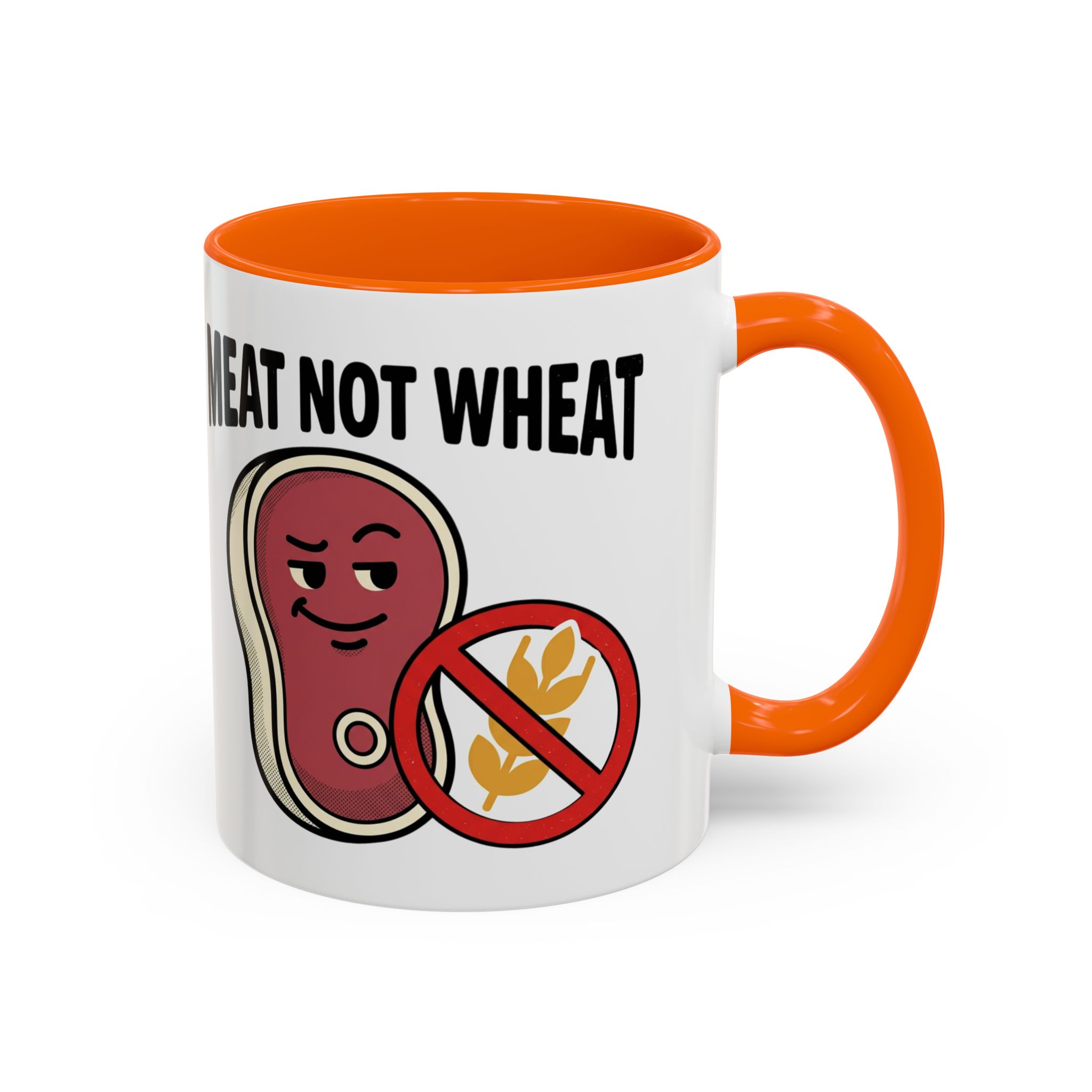 Meat Not Wheat ub3remm Accent Coffee Mug - Image 22