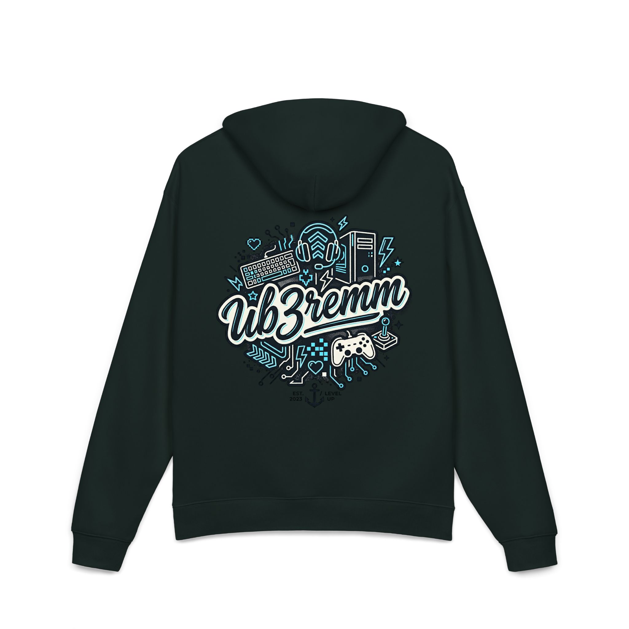 Ub3rcrew Gaming Hoodie Blue Design - Image 10