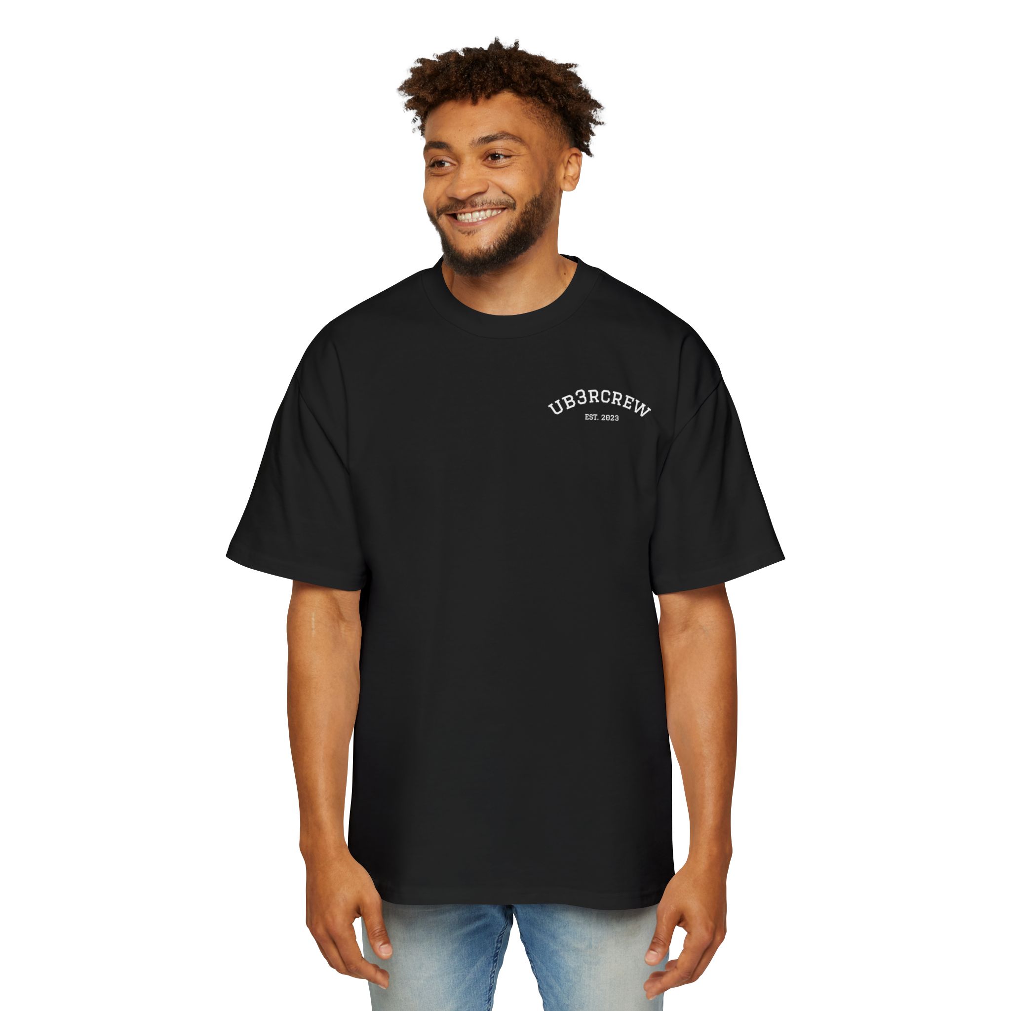 Oversized ub3rcrew Tee Blue Design - Image 3