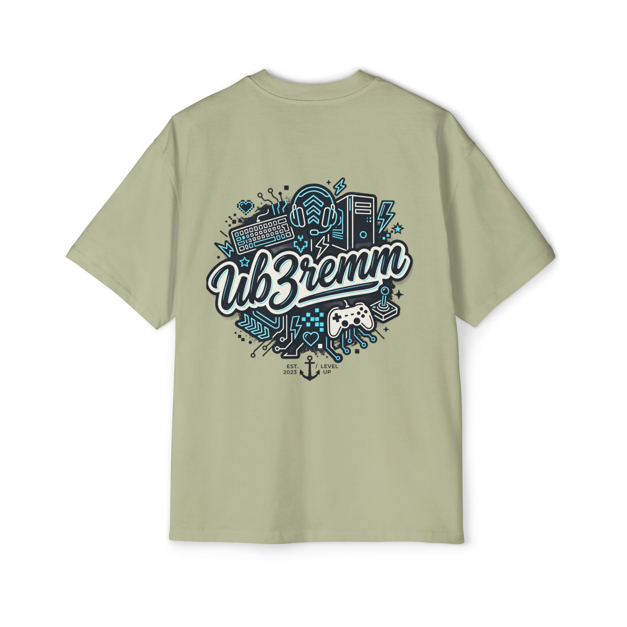 Oversized ub3rcrew Tee Blue Design - Image 10