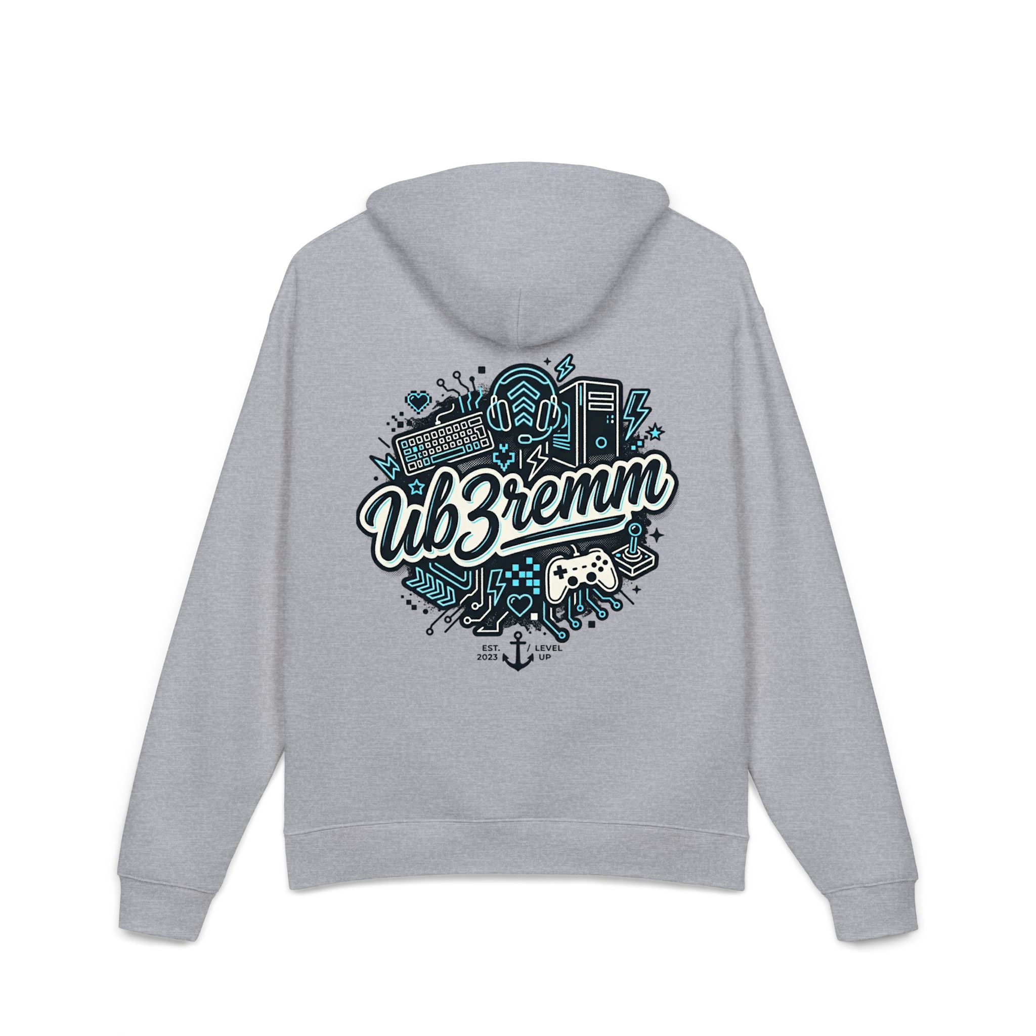 Ub3rcrew Gaming Hoodie Blue Design - Image 6