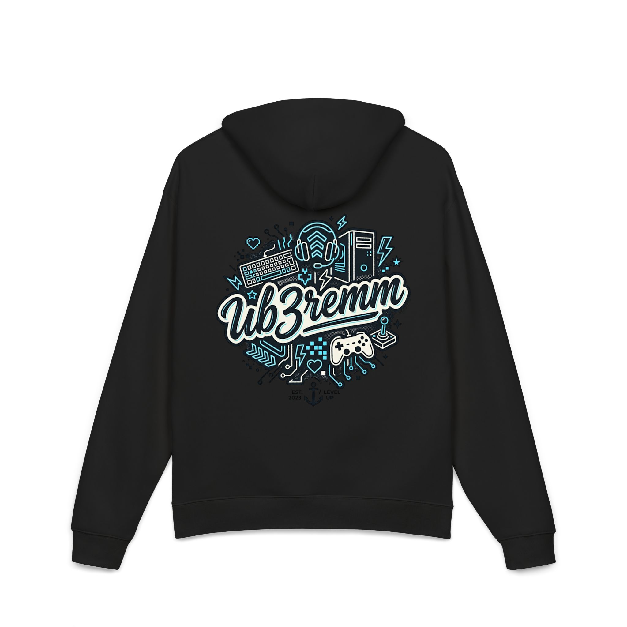Ub3rcrew Gaming Hoodie Blue Design