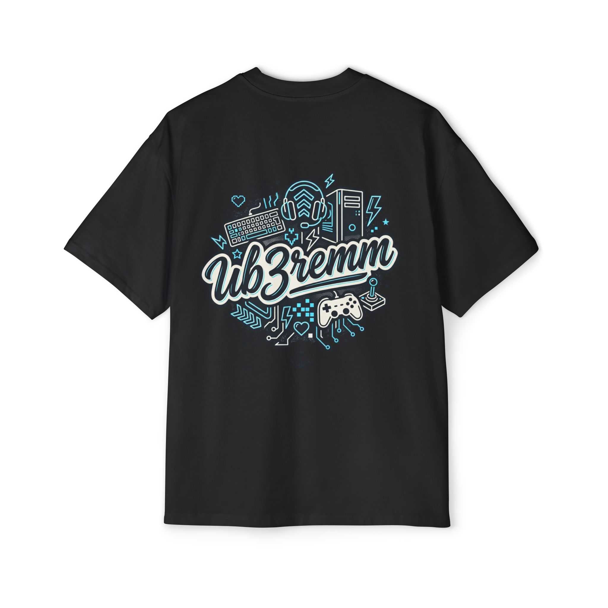 Oversized ub3rcrew Tee Blue Design