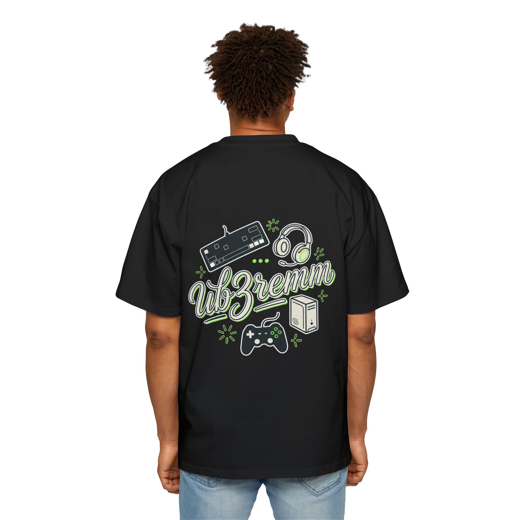 Oversized ub3rcrew Tee Green Design - Image 4