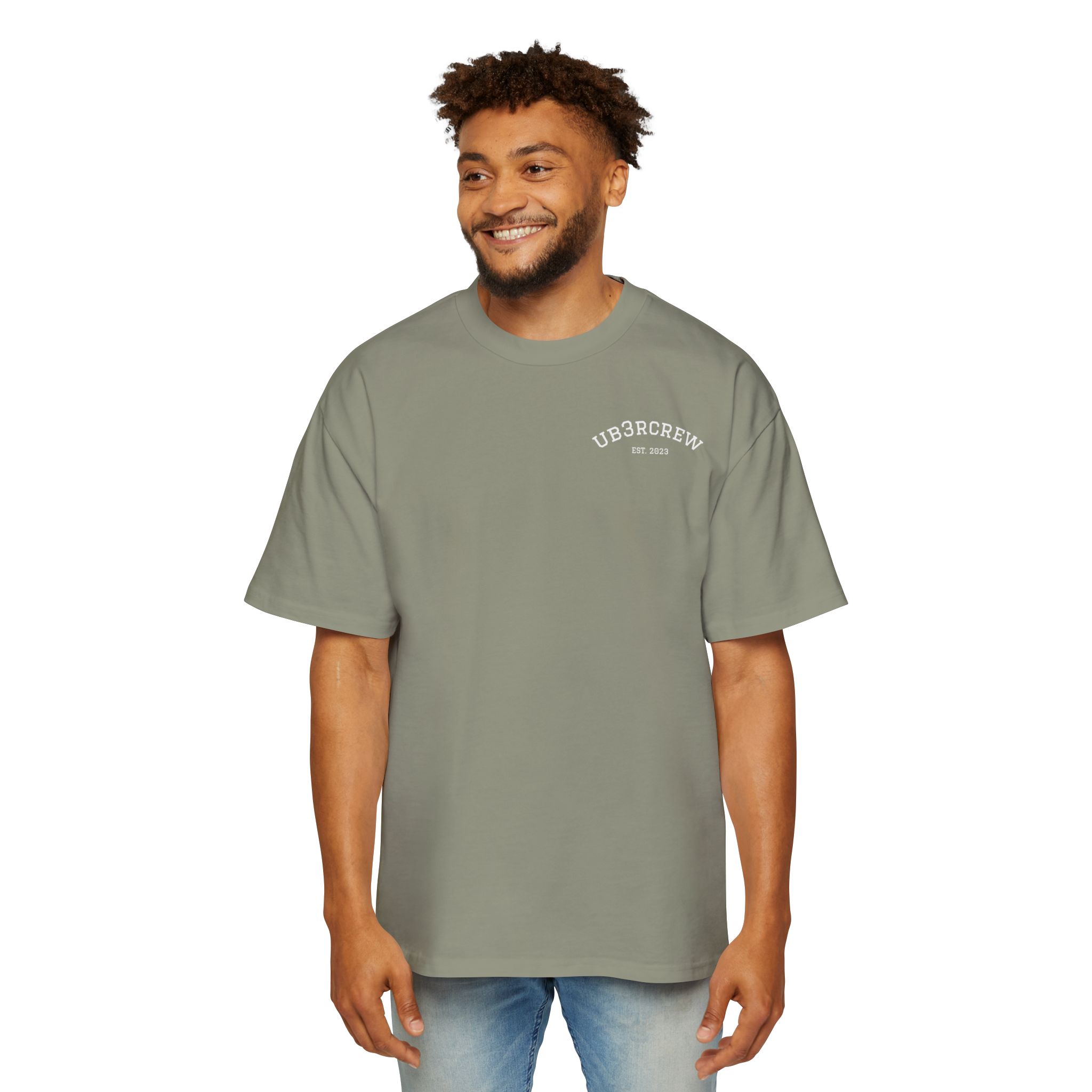 Oversized ub3rcrew Tee Blue Design - Image 15