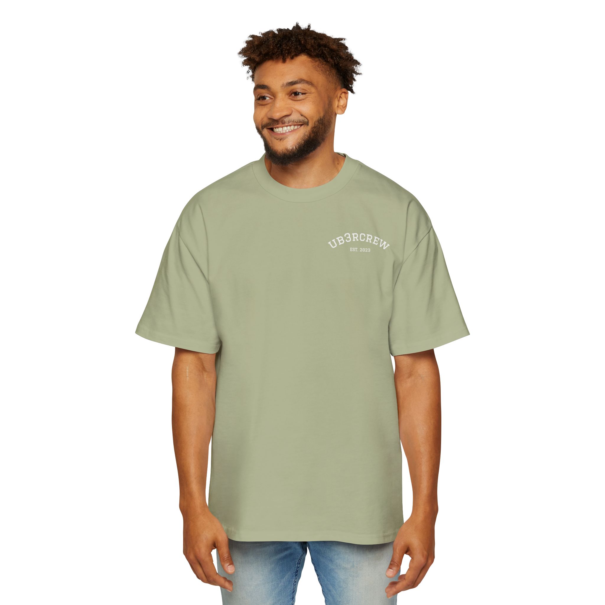 Oversized ub3rcrew Tee Blue Design - Image 11